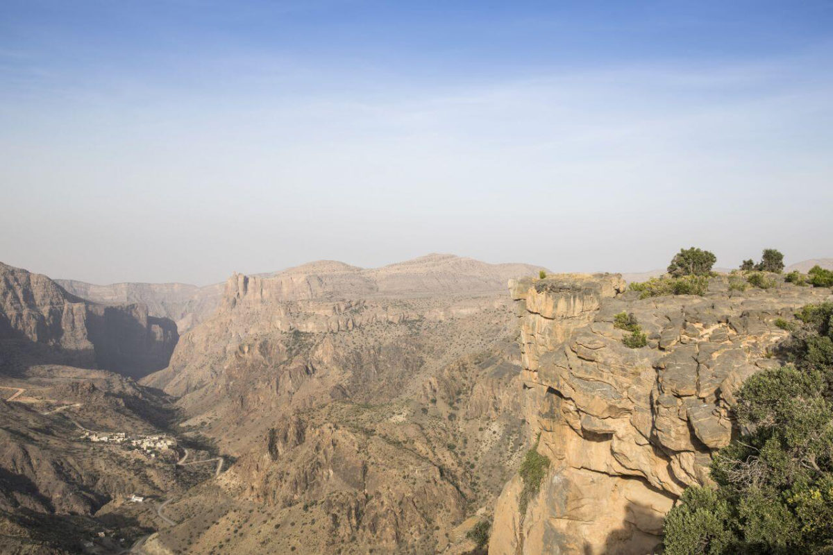 Bergschlucht von Jabal Akhdar im Oman nähe Anantara Hotel