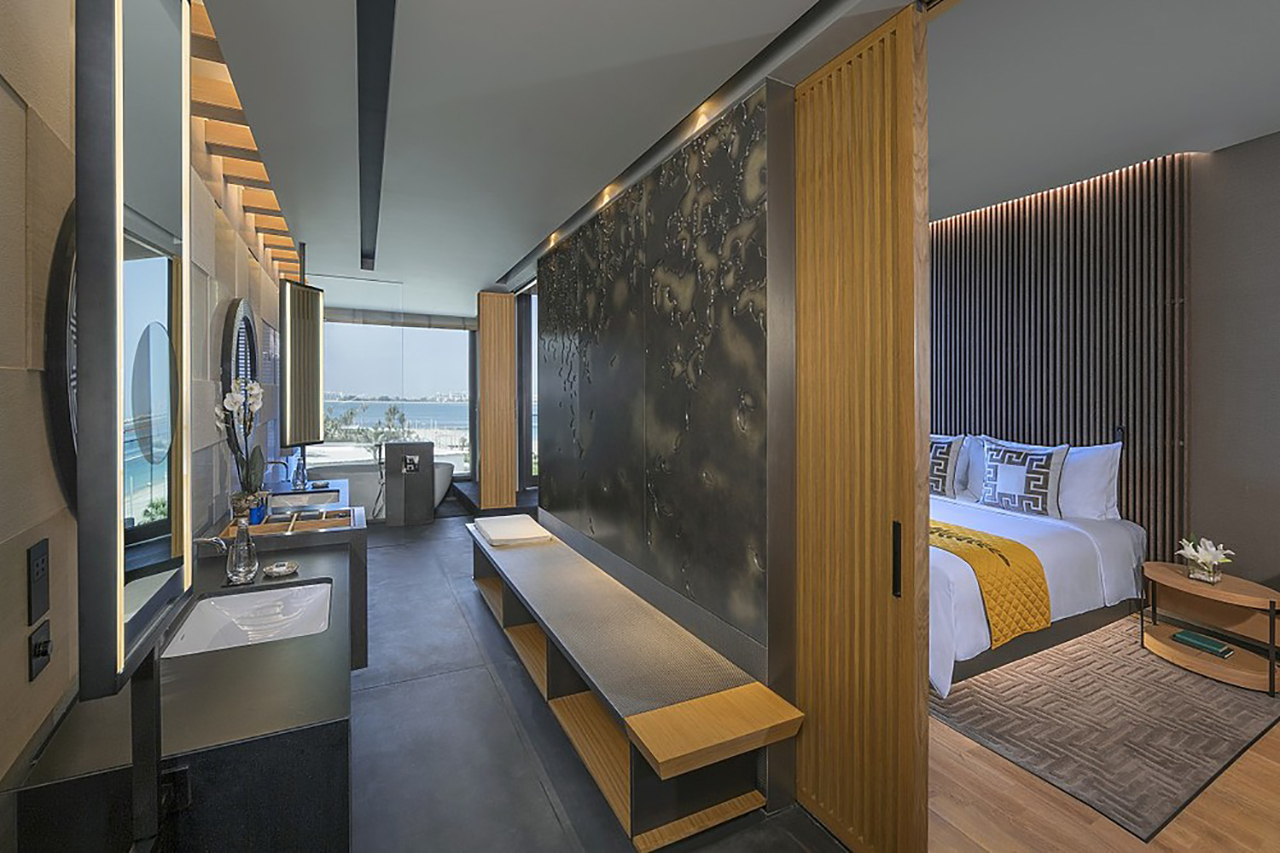Ocean Deluxe Zimmer mit Meerblick des Caesars Palace Bluewater Hotel in Dubai